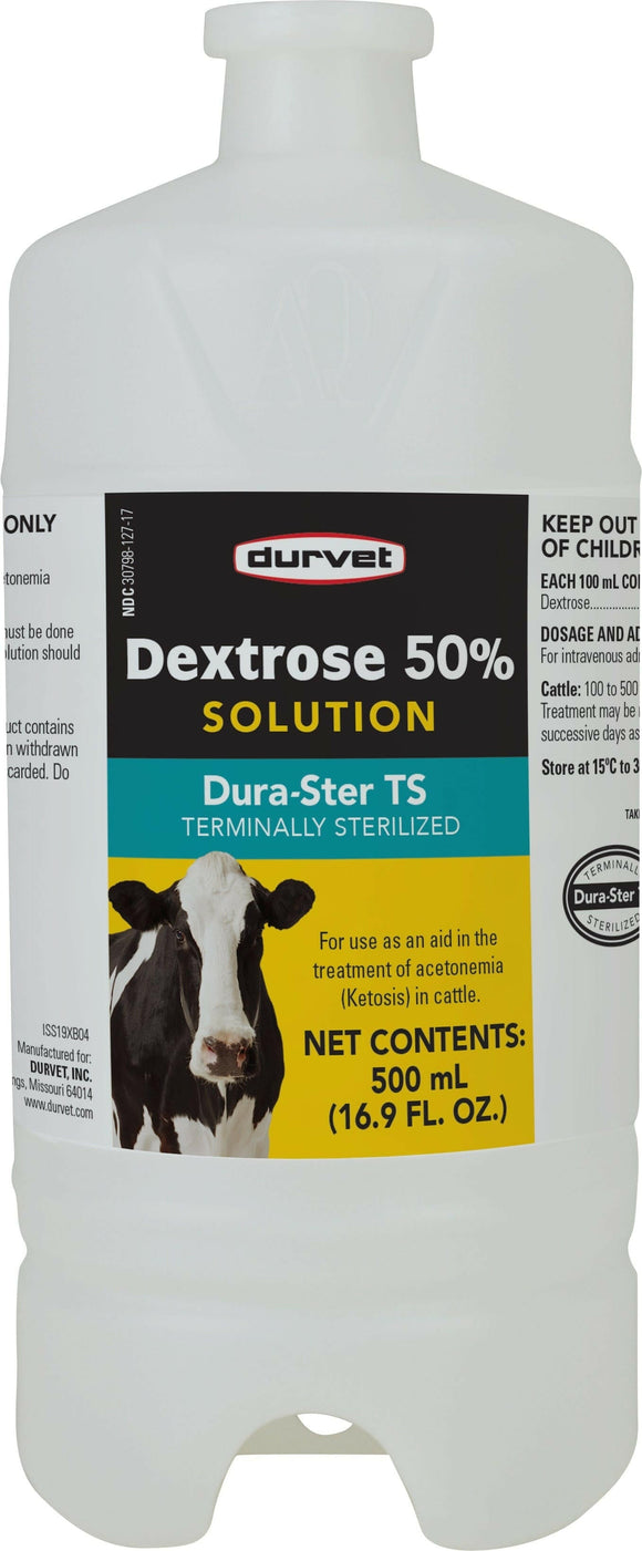 Durvet Dextrose 50% Sterile Solution 500mL - Farm Animal 1