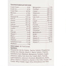 Lable with ingredients list 