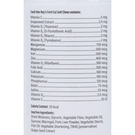 Label with ingredients list