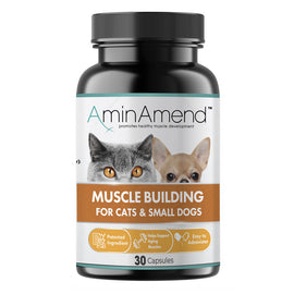 AminAmend Muscle Building for Cats & Small Dogs, 30 capsules