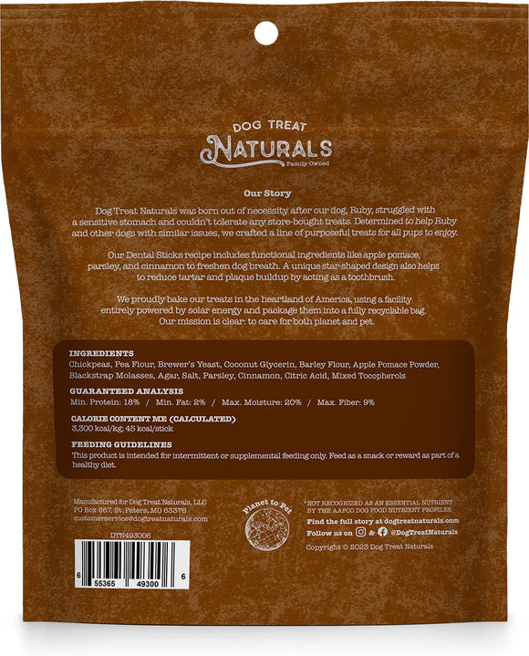 Dog Treat Naturals Dental Sticks Treats, 10-oz Dog Treats.