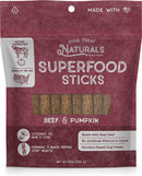 Dog Treat Naturals Superfood Sticks Treats 10-oz - 10-oz / Beef & Pumpkin - Dog Treats 1