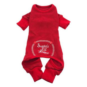 Doggie Design Christmas Dog Pajamas Santa’s Lil’ Helper for Dogs & Cats - Dog Clothing & Apparel 2