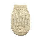 Doggie Design Combed Cotton Cable Knit Sweater for Dogs & Cats - XX-Small / Oatmeal - Pet Apparel 15