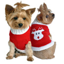 Doggie Design Combed Cotton Holiday Dog Sweater Red Rudolph for Dogs & Cats - Dog Clothing & Apparel 2
