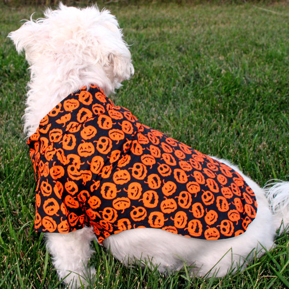 Doggie Design Halloween Camp Shirts Jack-O-Lanterns for Dogs & Cats Dog Clothing & Apparel.