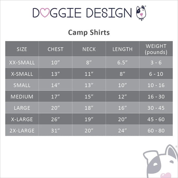 Doggie Design Halloween Camp Shirts Jack-O-Lanterns for Dogs & Cats Dog Clothing & Apparel.