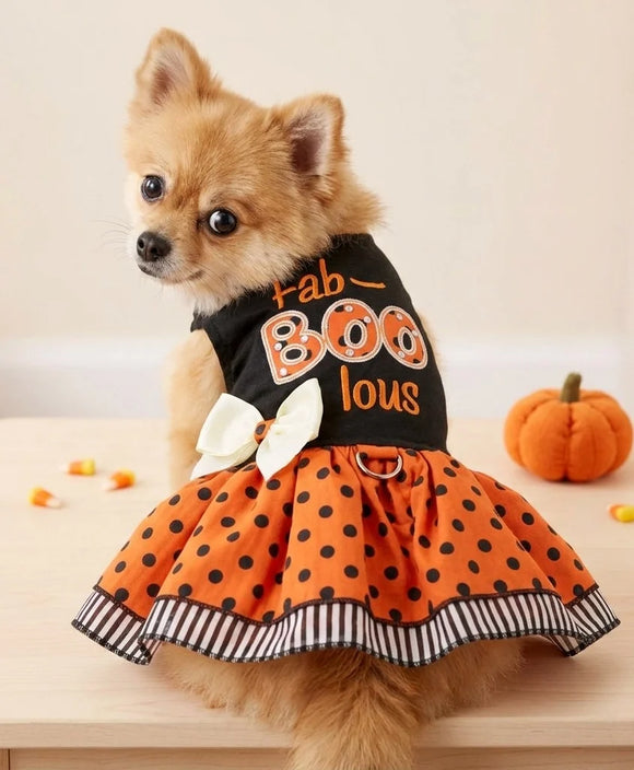 Doggie Design Halloween Dog Harness Dress - Fab-Boo-Lous for Dogs & Cats Dog Clothing & Apparel.