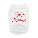 Doggie Design Merry Christmas Shirt White for Dogs & Cats - Dog Clothing & Apparel 1