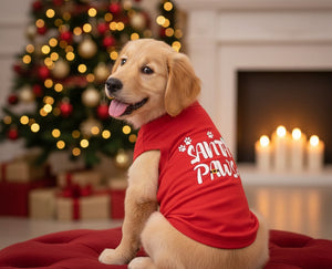 Doggie Design Santa Paws Shirt Red for Dogs & Cats - Dog Clothing & Apparel 2