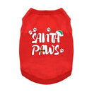 Doggie Design Santa Paws Shirt Red for Dogs & Cats - Dog Clothing & Apparel 1