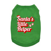 Doggie Design Santa’s Little Helper Shirt Green for Dogs & Cats - Dog Clothing & Apparel 1