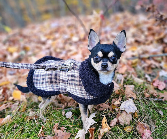 Doggie Design Sherpa-Line Harness Coat for Dogs & Cats - Pet Apparel 14