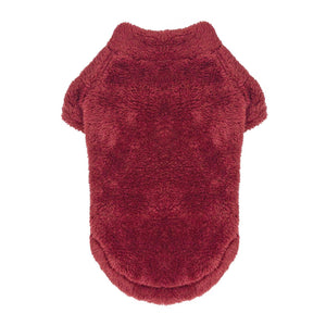 Doggie Design Soft Plush Pullover Sweater for Dogs & Cats - X-Small / Burgundy - Pet Apparel 1