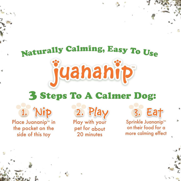 Doggijuana Tuffer Chewer Refillable Juananip Donut Tough Squeaky Dog Plush Toy