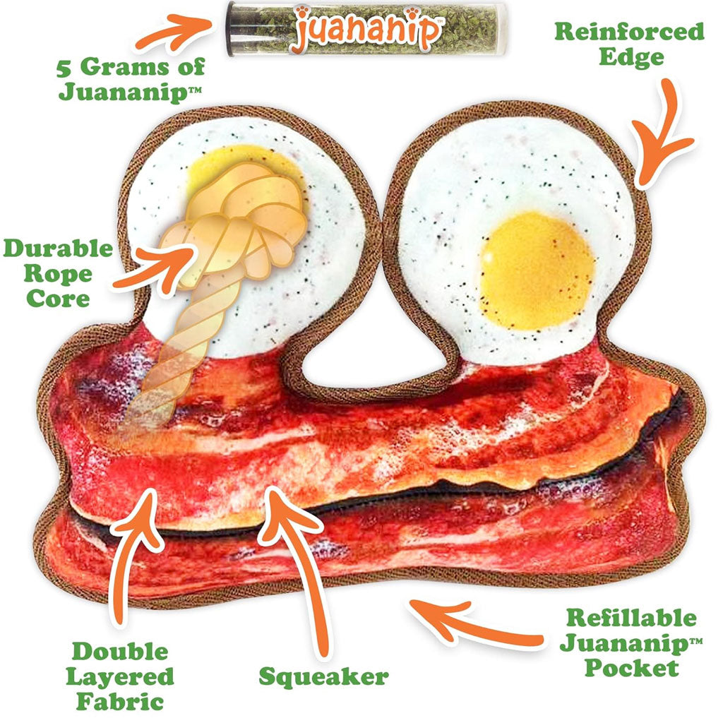 Doggijuana Refillable Eggs & Bacon: Perfect for Chewers