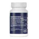 Supplement bottle with label showing ingredient details on a white background