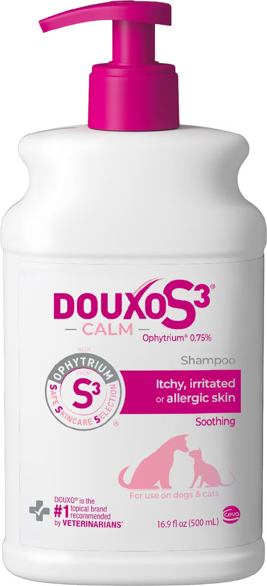 Douxo S3 CALM Soothing Itchy Hydrated Skin Dog & Cat Shampoo - 16.9 oz (500 ml) - Dog & Cat Shampoo 2
