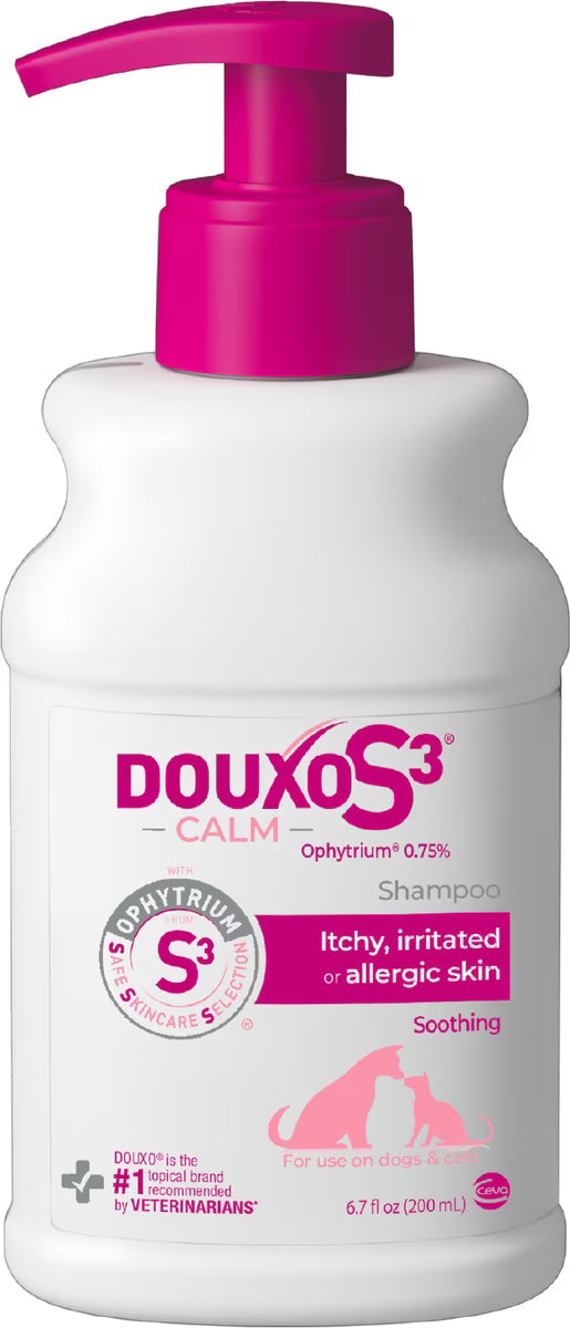 Douxo S3 CALM Soothing Itchy Hydrated Skin Dog & Cat Shampoo - 6.7 oz (200 ml) - Dog & Cat Shampoo 1