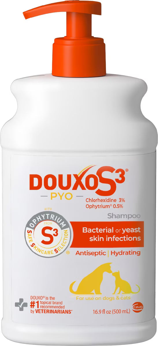 Douxo S3 PYO Antiseptic Antifungal Chlorhexidine Dog & Cat Shampoo - 16.9 oz - Dog Grooming 2