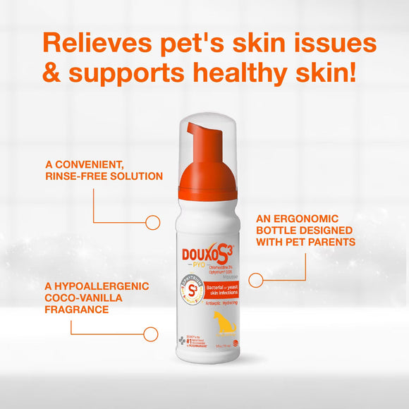Douxo S3 PYO Antiseptic Antifungal Chlorhexidine Dog Mousse (5.1 oz) - Dog Grooming 5