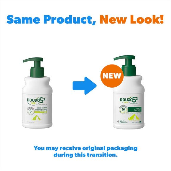 Douxo S3 SEB Odor-Control Seboregulating Dog & Cat Shampoo - Medicated Shampoos & Sprays 3