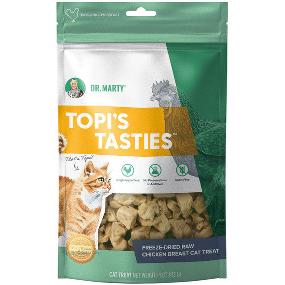 Dr. Marty Freeze Dried Raw Cat Treat Bundle - Chicken Liver Chicken Breast and Salmon - Cat Treats 4