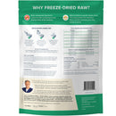 Back Label of Dr. Marty Nature's Blend Active Vitality Freeze Dried Raw Food for Senior Dogs