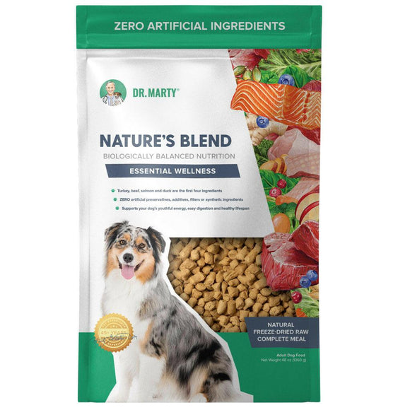 Dr. Marty Nature’s Blend Essential Wellness Freeze-Dried Raw Dog Food, 48-oz
