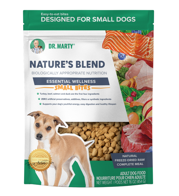 Dr. Marty Nature’s Blend Essential Wellness Small Bites Freeze Dried Raw Dog Food - 16-oz - Dog Food 10