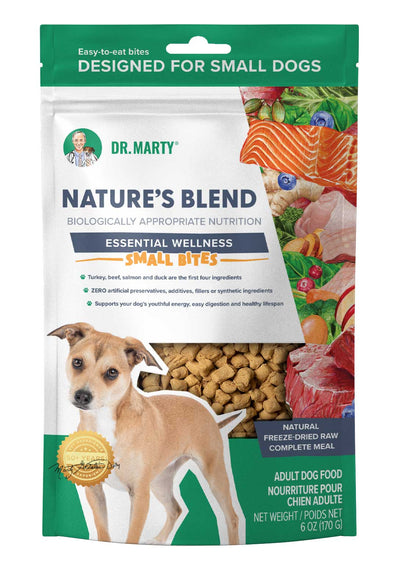 Dr. Marty Nature’s Blend Essential Wellness Small Bites Freeze Dried Raw Dog Food - 6-oz - Dog Food 1