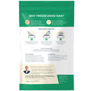 Back Label of Dr Marty Nature's Blend Sensitivity Select Freeze Dried Raw Dog Food (48 oz)