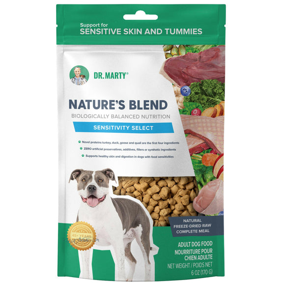 Dr Marty Nature's Blend Sensitivity Select Freeze Dried Raw Dog Food 6oz