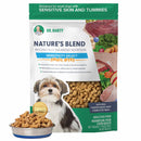 Dr. Marty's Nature's Blend dog food package with a small dog on the label.