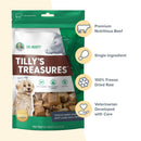 Treat benefits of Dr. Marty Tilly’s Treasures Freeze Dried Beef Liver Dog Treats