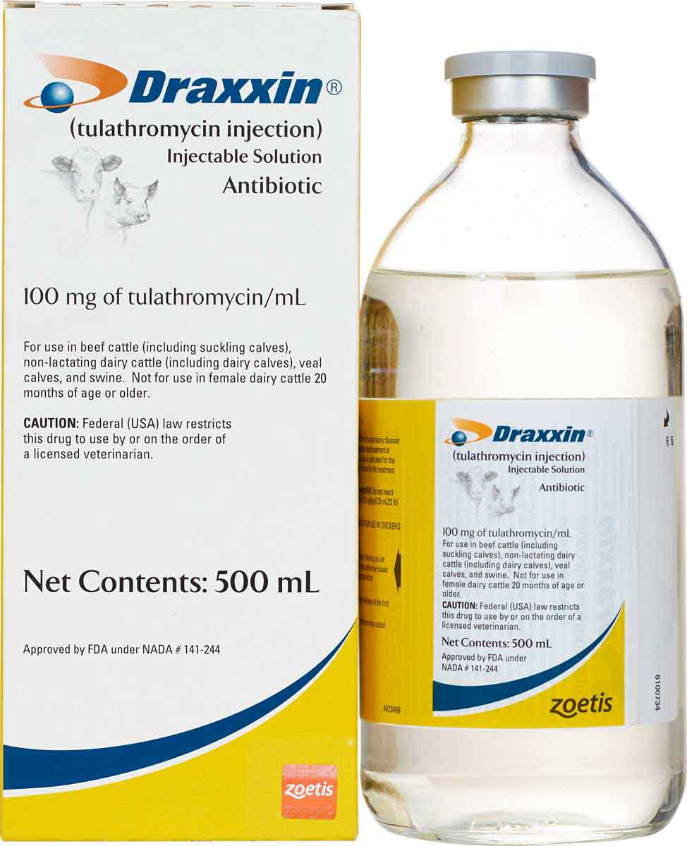 Tulathromycin Injection Zoetis Draxxin Respiratory Diseases Injection for Cattle