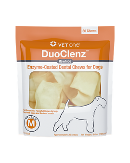 DuoClenz Enzyme-Coated Rawhide Dental Chews for Dogs - Medium Dogs 12-25 lbs / 30 Chews - Dog Dental Care 2