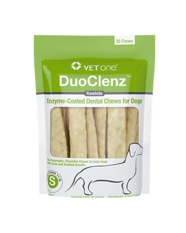 DuoClenz Enzyme-Coated Rawhide Dental Chews for Dogs - Small Dogs Under 11 lbs / 30 Chews - Dog Dental Care 6