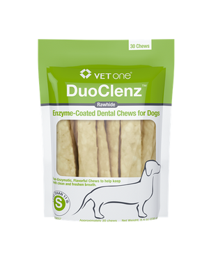 DuoClenz Enzyme-Coated Rawhide Dental Chews for Dogs - Small Dogs Under 11 lbs / 30 Chews - Dog Dental Care 6