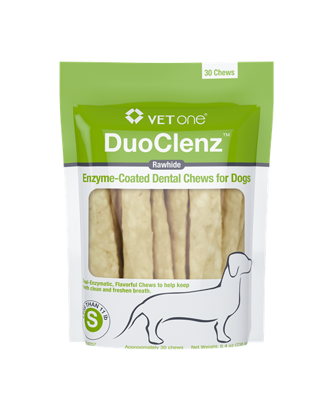 DuoClenz Enzyme-Coated Rawhide Dental Chews for Dogs - Small Dogs Under 11 lbs / 30 Chews - Dog Dental Care 6