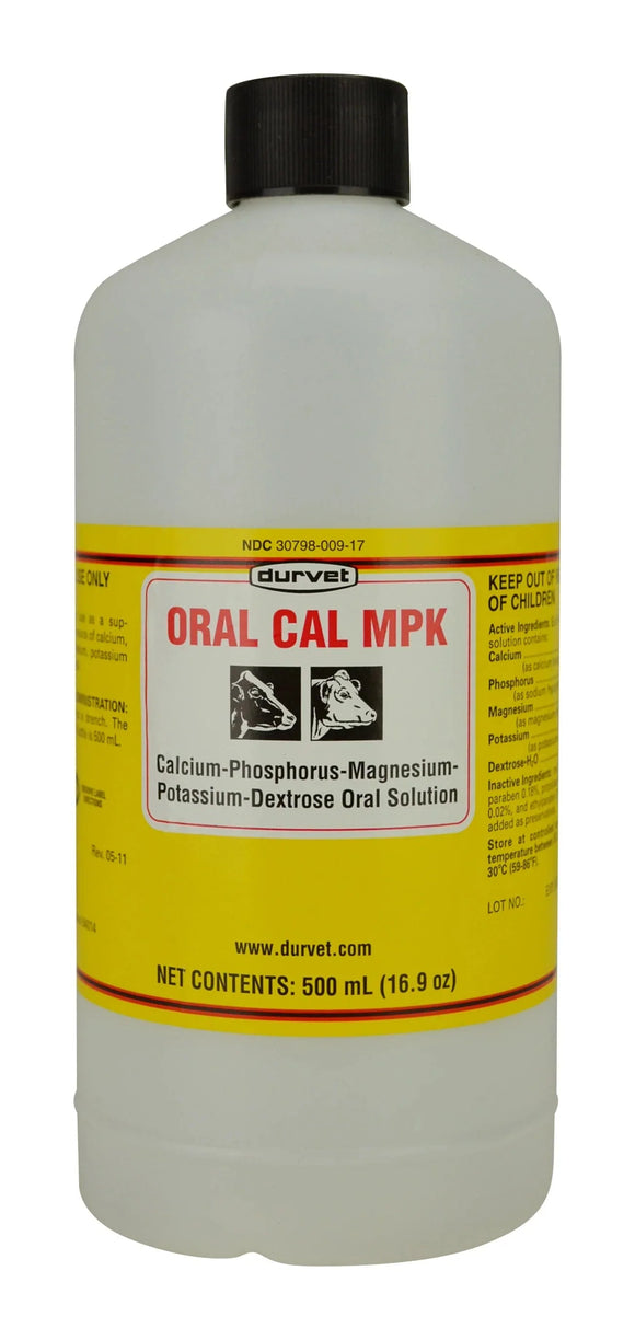 Durvet Cal MPK Oral Solution 500 mL - Supplement for Cattle 1