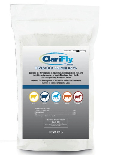 Durvet ClariFly Larvicide Livestock Premix 0.67% (3.25lb) - Farm Animal 1