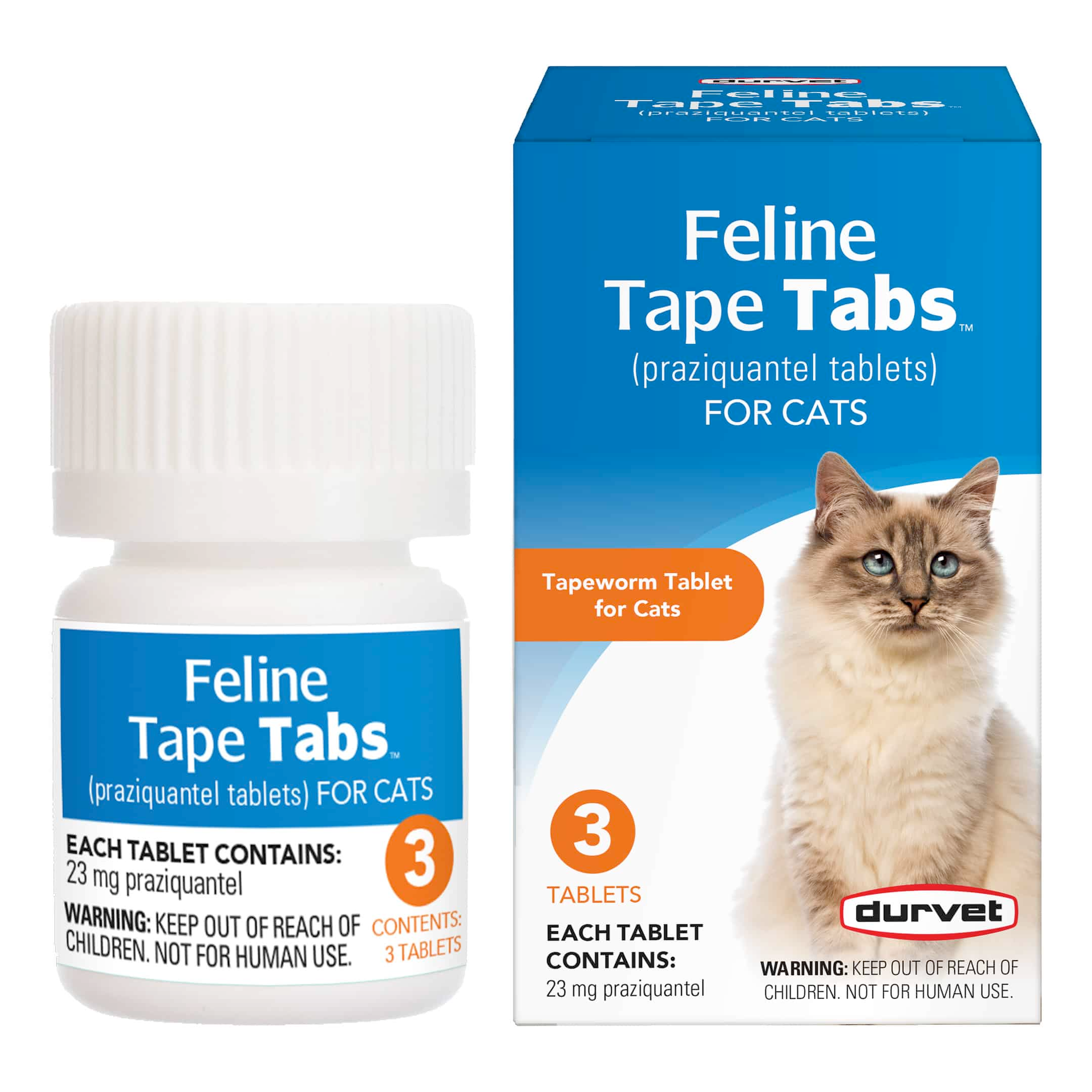 Durvet Feline Tape Dewormer Chewable Tablets for Cats