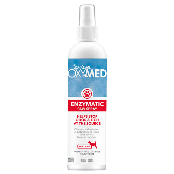 Tropiclean OxyMed Enzymatic Paw Odor & Itch Spray, 8-oz