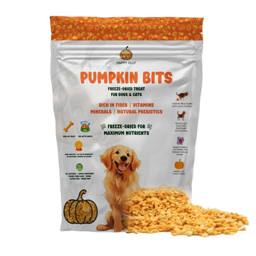 Happy Olly Happy Olly Freeze Dried Pumpkin- Single Ingredient Dog Treats, 2-oz