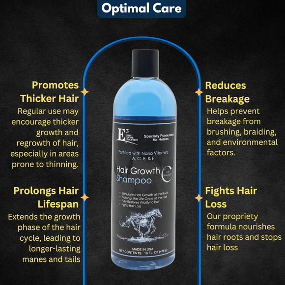 E3 Hair Growth Shampoo with Anagain for Horses (16 oz)