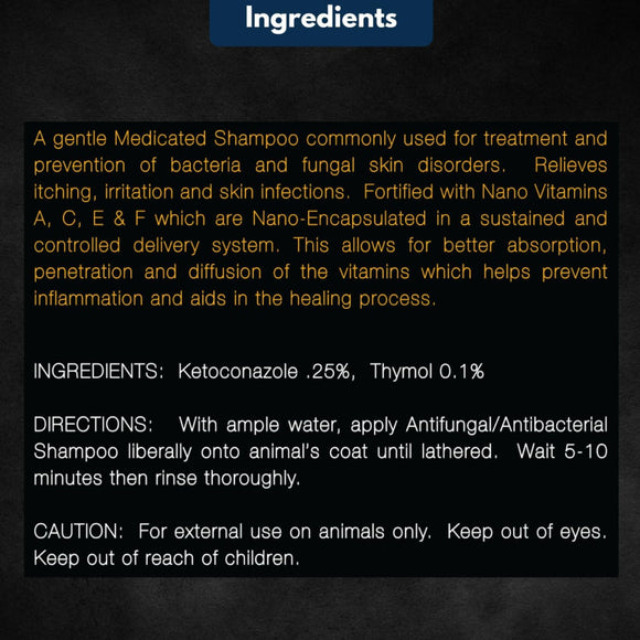 E3 K9 Antifungal & Antibacterial Shampoo for Dogs (16oz)