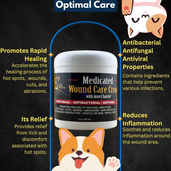 E3 Medicated Wound Cream with Insect Barrier for Horses (6 oz)