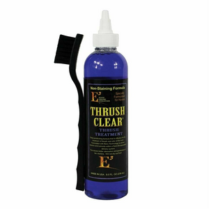 E3 Thrush Clear Treatment with Brush for Horses (8 oz) - Horse Hoof Care 1