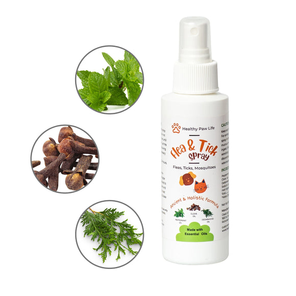 Healthy Paw Life Flea & Tick Spray for Dogs & Cats, 100-ml